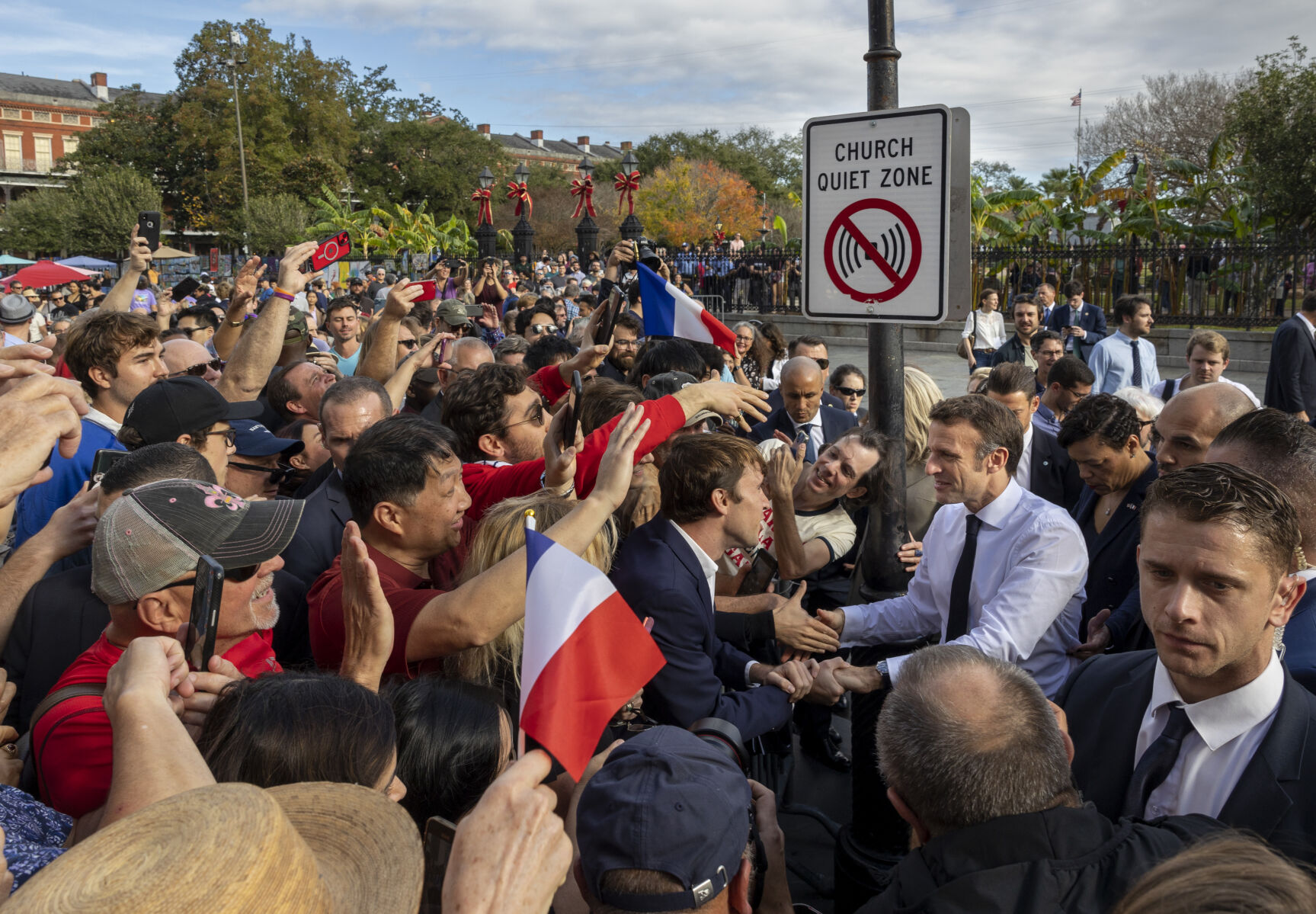 Emmanuel Macron in New Orleans
